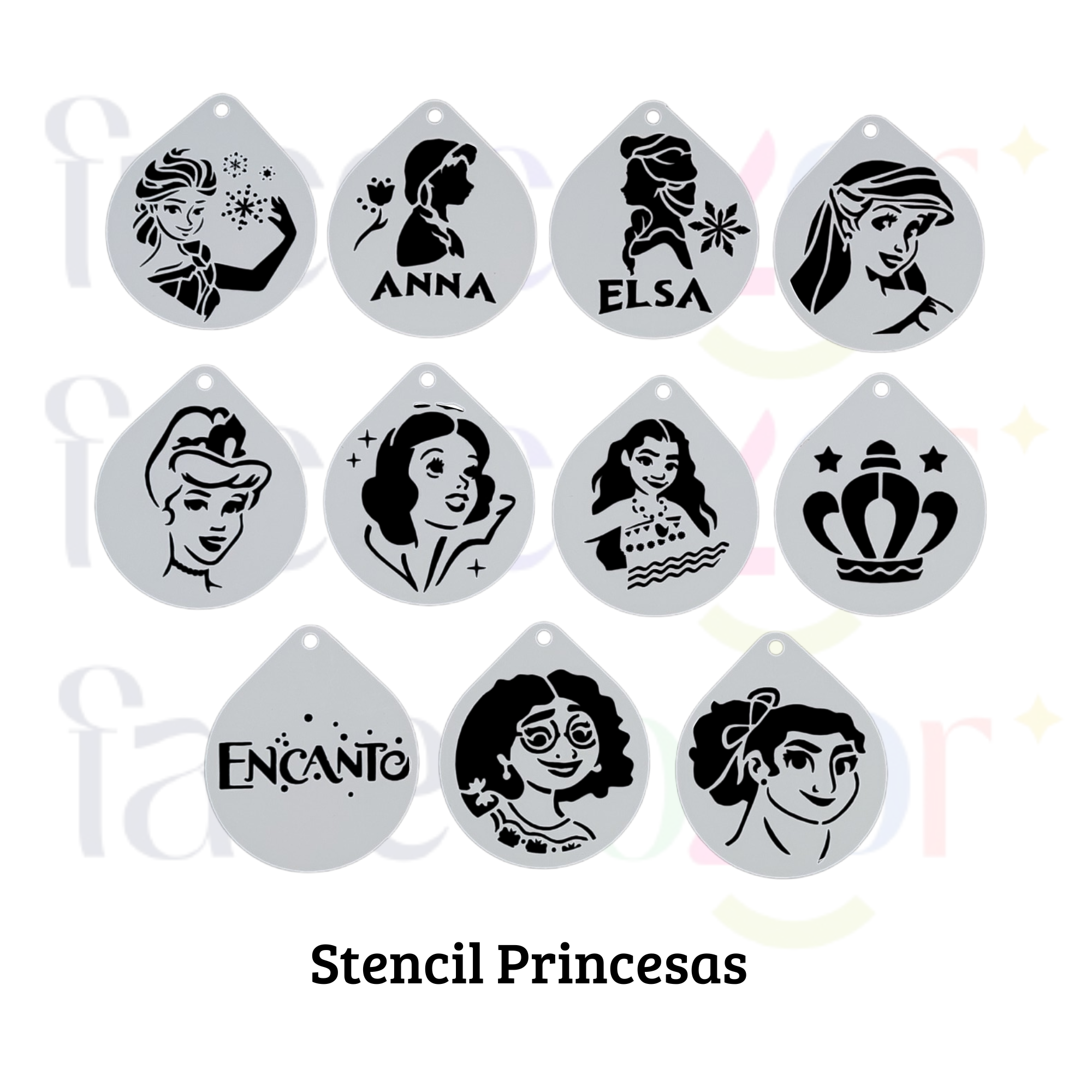 Stencil Princesas (venta por individual)