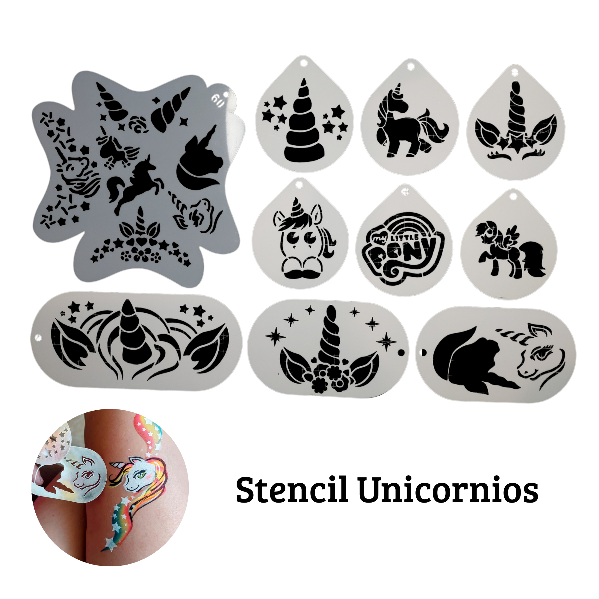 Stencil Unicornios (venta por individual)