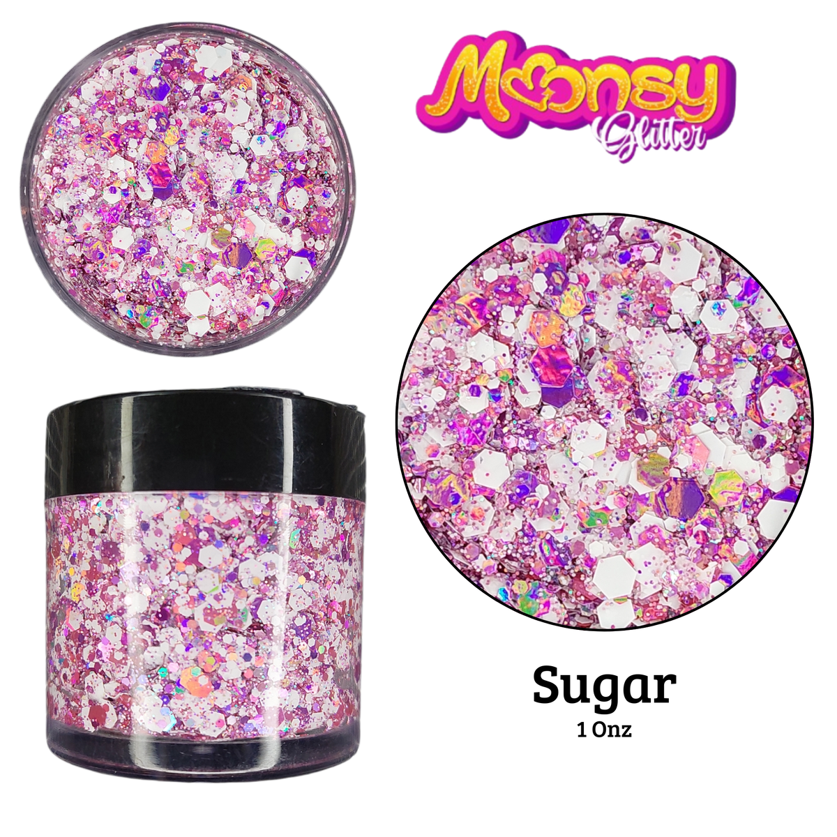 Variedad Onza Moonsy Glitter - Base Gel (venta por invdividual)