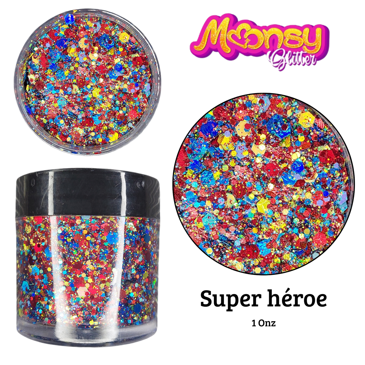 Variedad Onza Moonsy Glitter - Base Gel (venta por invdividual)